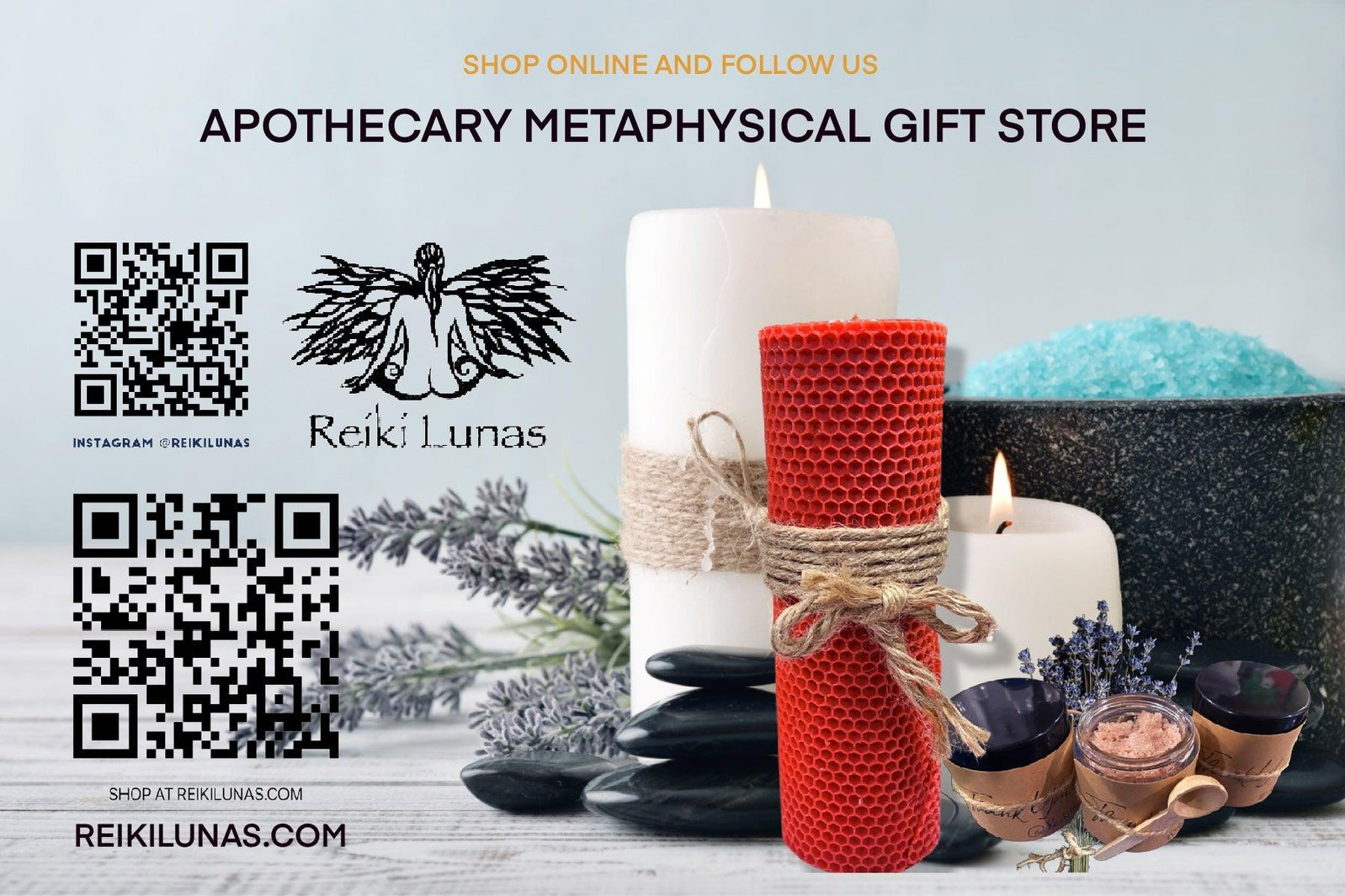 An Apothecary Metaphysical Gift Shop, also described as an Alternative Healing Shop - Blu Lunas Shoppe