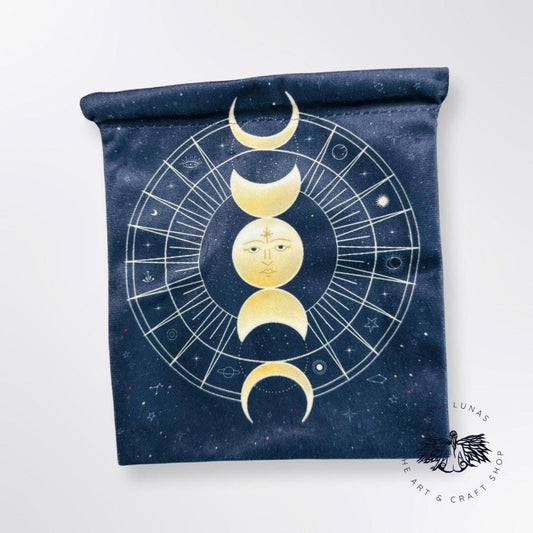 Moon Phases Tarot and Crystal Bag - Blu Lunas Shoppe