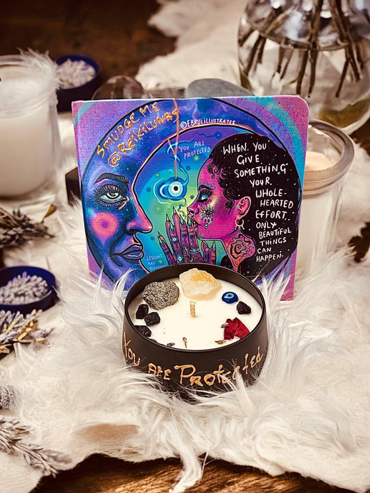 You are Protected Smudge Me Candle Bundle - Blu Lunas Shoppe